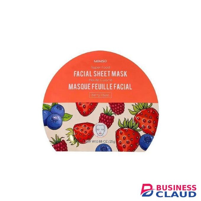 Miniso Super Food Facial Sheet Mask - Berry (2pcs)