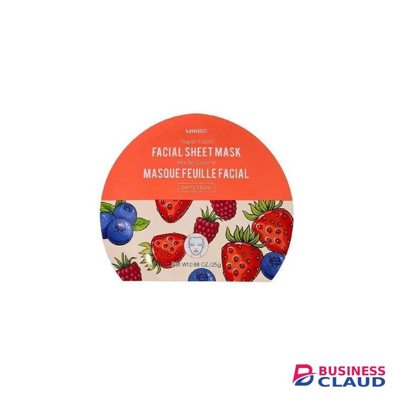 Miniso Super Food Facial Sheet Mask - Berry (2pcs)