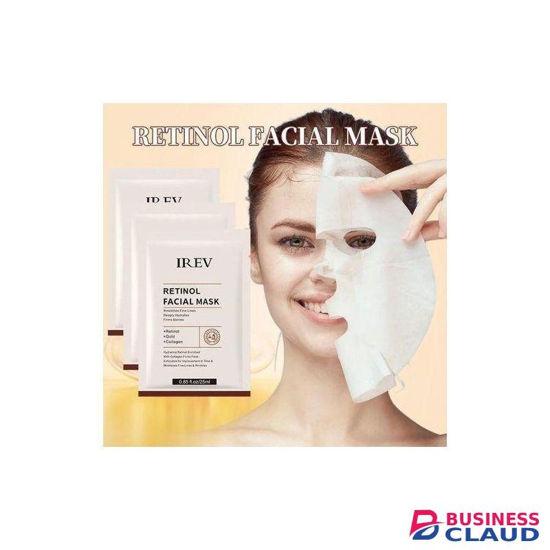 IREV Retinol Facial Mask – Anti-Aging, Brightening & Hydrating Sheet Mask Single Pack -With Retinol, Collagen & Hyaluronic Acid - For All Skin Types