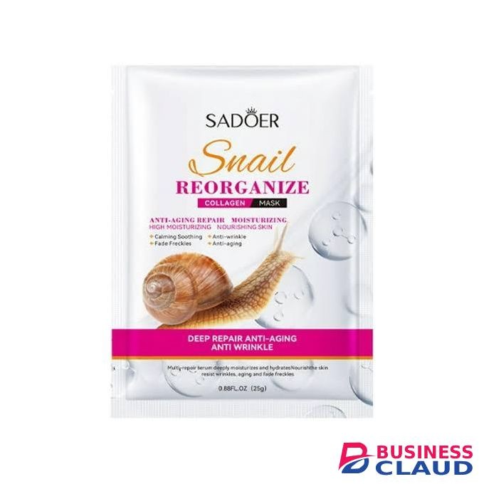 SADOER Snail Reorganize Collagen Facial mask Sheet -6pcs