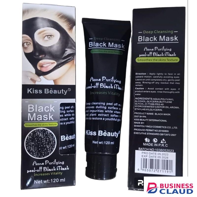 Kiss Beauty Deep Cleansing Peel Off Black Mask- Acne Purifying Peel-off Black Mask