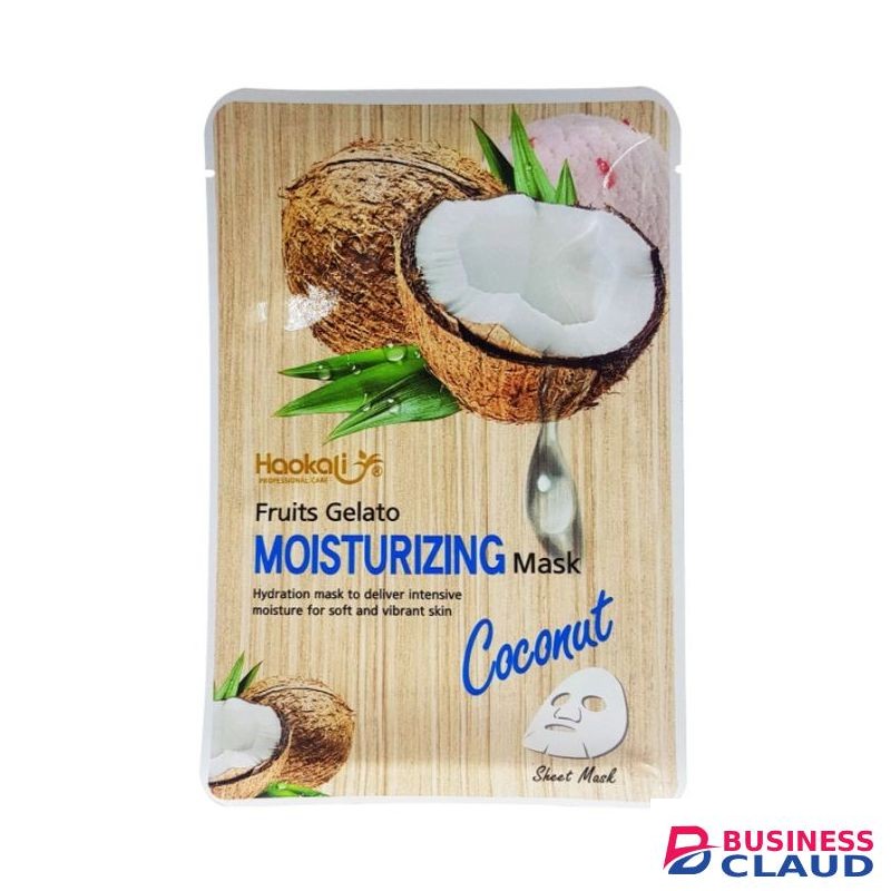 Haokali 10Pcs Moisturizing Coconut Face Facial Sheet Masks
