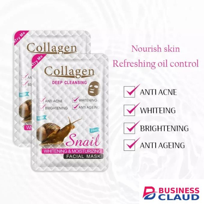 Collagen Deep Cleansing Snail Collagen Facial Sheet Mask