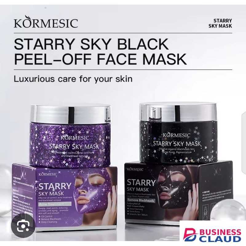 KORMESIC Starry Sky Black Peel-Off Mask – 2PCS