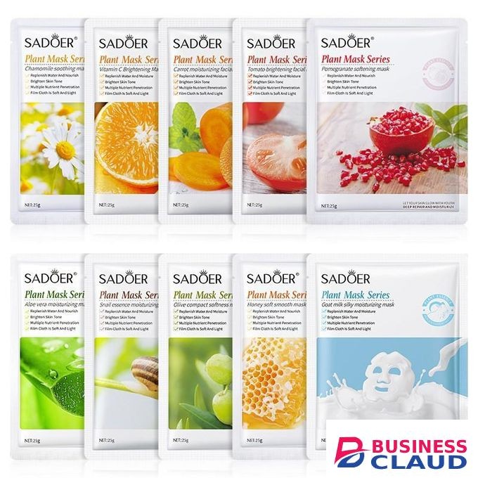 SADOER Grape extract Facial Sheet Mask Tissue Face Mask Fruit Extract Moisturizing
