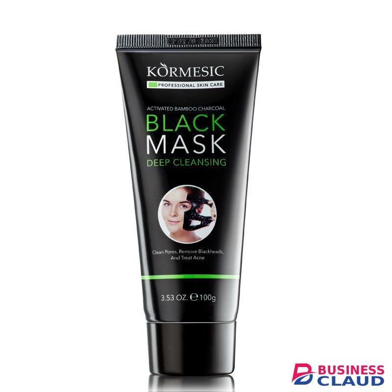 KORMESIC ACTIVATED BAMBOO CHARCOAL BLACK MASK - 100g - Cleans Pores, Removes Blackheads, And Treats Acne