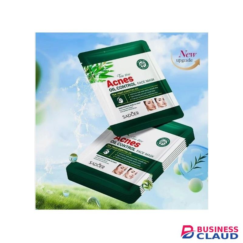 SADOER Tea Tree Acne Sheet Mask For Acnes, Hydrating, Moisturizing And Soothing Face Mask-6pcs