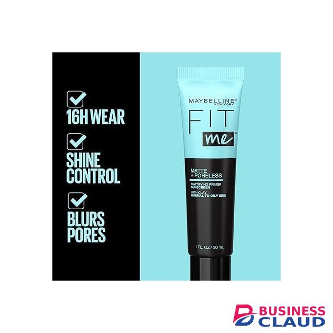 Maybelline Fit Me Mattifying Primer Matte and Poreless, with Sunscreen, Broad Spectrum SPF 20, for Normal to Oily Skin, 30ml