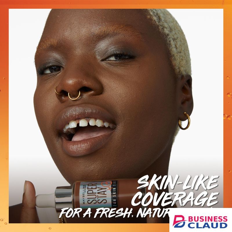 Maybelline Superstay Skin Tint Shade 60 with Vitamin C, Upto 24HR Longwear, Radiant Light-to-Medium Coverage Foundation