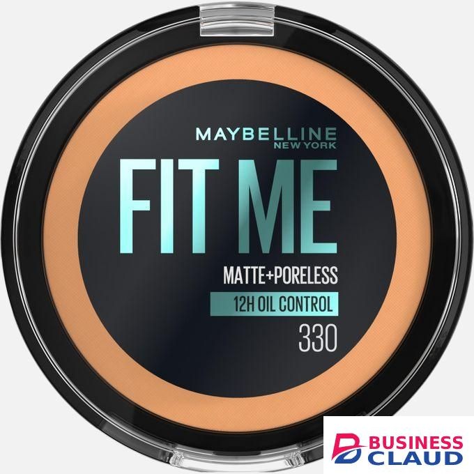 Maybelline Fit Me, Matte Poreless Powder 330 Toffee, Lightweight, 12hr Long Wearing, Skin Tone Matching, Absorbs Oil