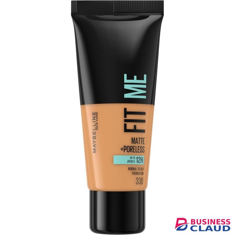Maybelline Fit Me Matte and Poreless Foundation for Normal to Oily Skin, Full Coverage Blendable upto 12H - 330 Toffee, 30ml
