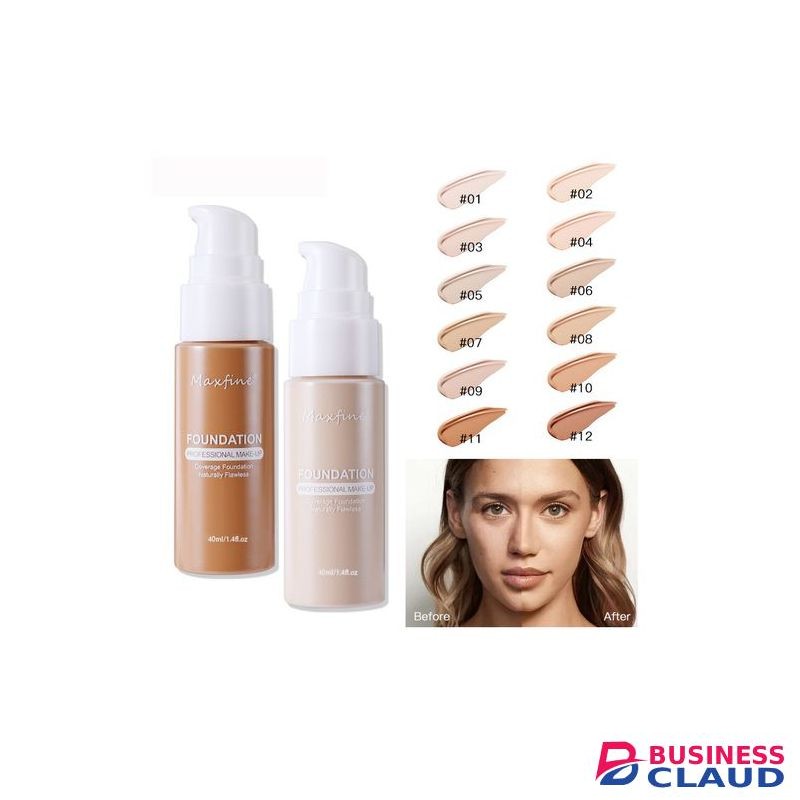 Maxfine Waterproof Matte Liquid Foundation Long-Lasting Makeup-10