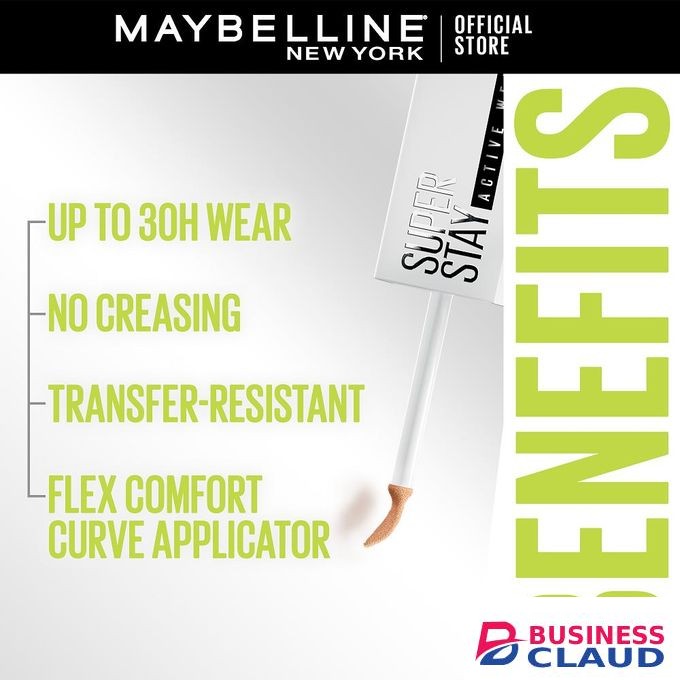 Maybelline Superstay Concealer Full Coverage Shade 65, Full Coverage Concealer, Up to 30 Hour Wear, Transfer Resistant, Natural Matte Finish, Oil-free