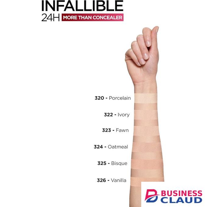 L'Oréal Infallible 24H More Than Concealer - 323 Fawn, Full-coverage, Longwear and Matte Finish