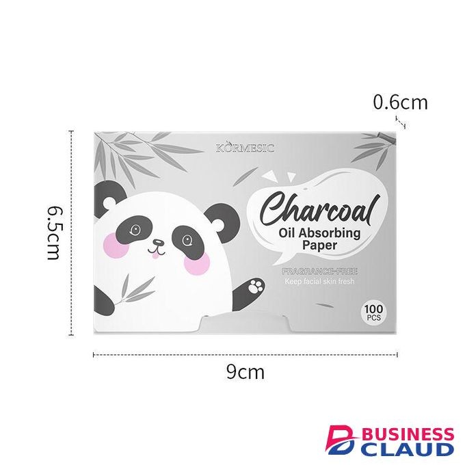 100pcs Charcoal Oil-Absorbing Sheets, Facial Oil-Absorbing Sheets
