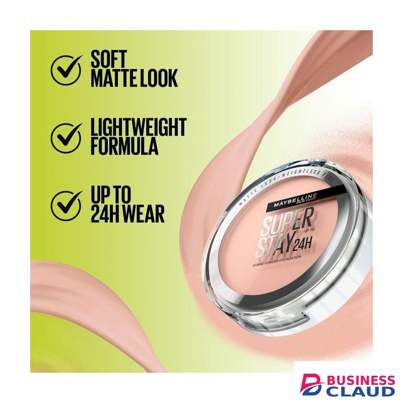 Maybelline Super Stay 24H Hybrid Powder Shade:48, Long-lasting 24H Wear, Medium to Full Coverage, Transfer, Water & Sweat Resistant