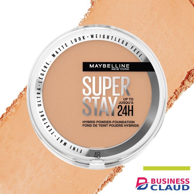 Maybelline Super Stay 24H Hybrid Powder Shade:48, Long-lasting 24H Wear, Medium to Full Coverage, Transfer, Water & Sweat Resistant