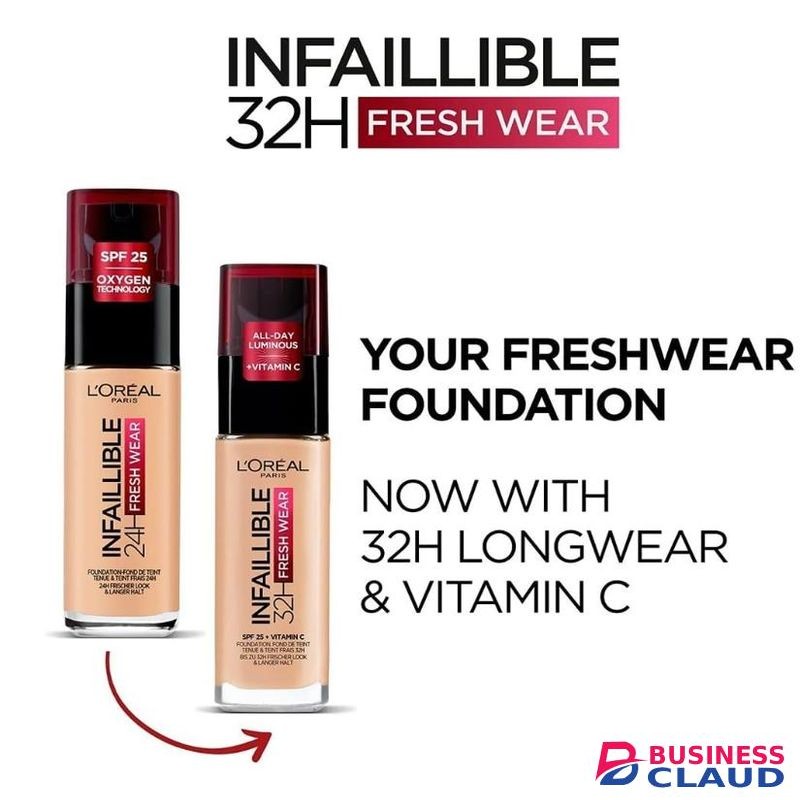 L'Oréal Paris Infaillible 32H Fresh Wear Foundation 392, Liquid Foundation, Full Coverage, Longwear, With Vitamin C and SPF 25, 30ml