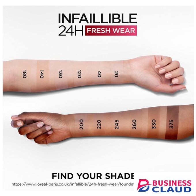 L'Oréal Infallible 24H Fresh Wear Foundation in a Powder - 140 Golden Beige, Full-coverage, Longwear, Weightless Smooth Finish, Waterproof and Transfer-proof