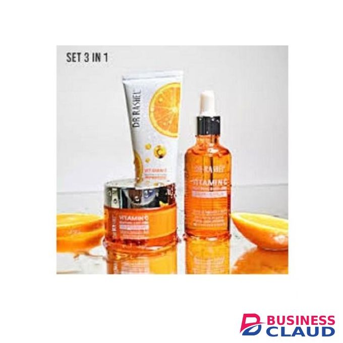 Dr. Rashel Vitamin C 3 IN 1 Face SET-Facial Cleanser, Serum + Cream