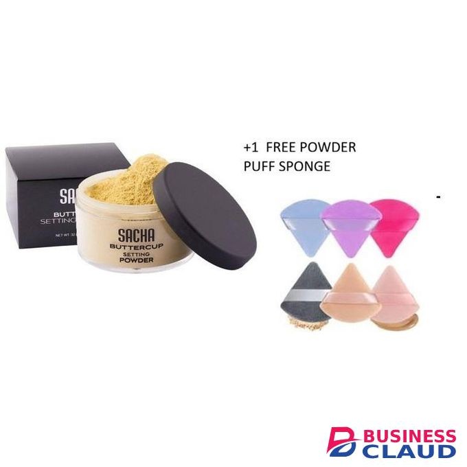Sacha Buttercup Setting Powder + 1 Free Powder Puff Sponge
