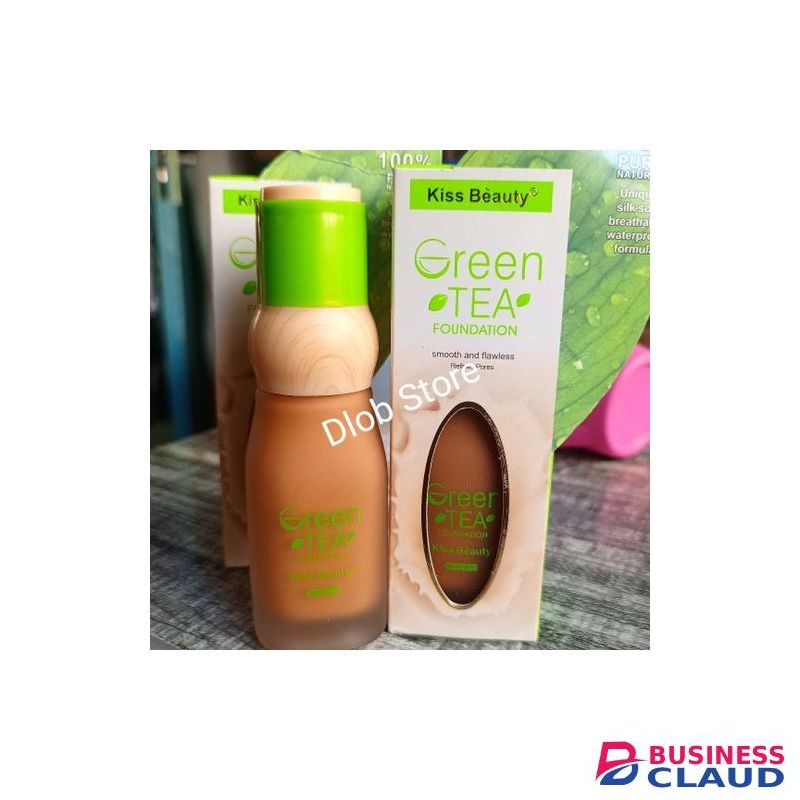 Kiss Beauty Green Tea Foundation Skin Poreless Flawless Smooth Skin Foundation 60ml