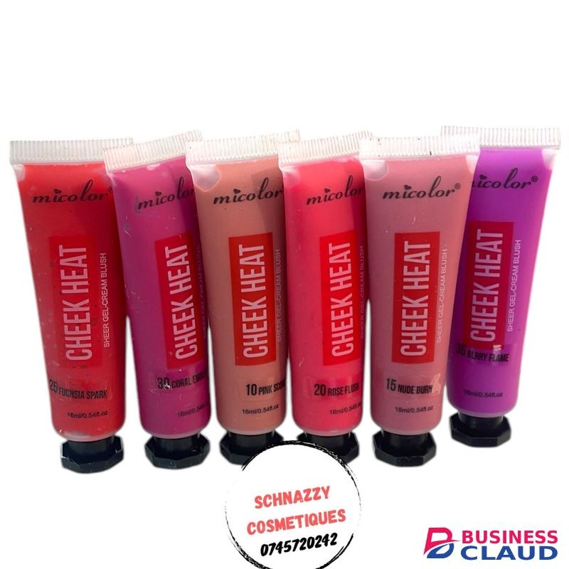Micolor 3pcs Cheek Heat Gel- Cream Blush Infused With Colorful Pigments That Create A Buildable Natural Look Instant Tint Soft Dewy Finish From SubtleColor Hint To Dramatic Bold