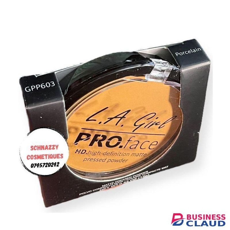 Pro Face Matte Pressed Powder High Definition Oil Control (Shades : Porcelain, Creamy Natural, Classic Ivory) La Girl Usa