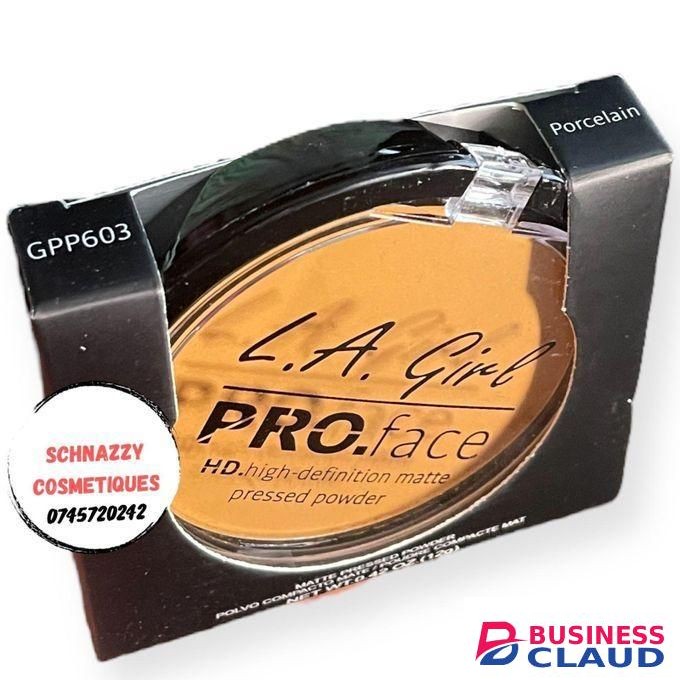 Pro Face Matte Pressed Powder High Definition Oil Control (Shades : Porcelain, Creamy Natural, Classic Ivory) La Girl Usa
