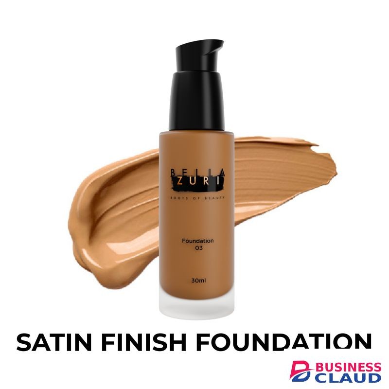 BELLAZURI Foundation Shade 03 – Breathable, Buildable Coverage, Silky Finish, Lightweight, 10HR Stay