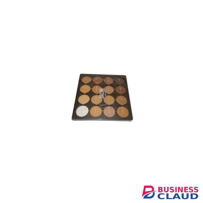 Sacha Longwear Multipurpose Matte Powder Palette Contour Highlight Set High-Definition Coverage Blends Smooth All Shades You Need Professional Artistry MUA Variety Face Palette 12 Powder 4 Highlights