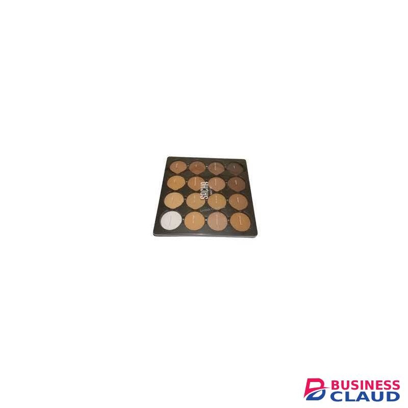 Sacha Longwear Multipurpose Matte Powder Palette Contour Highlight Set High-Definition Coverage Blends Smooth All Shades You Need Professional Artistry MUA Variety Face Palette 12 Powder 4 Highlights