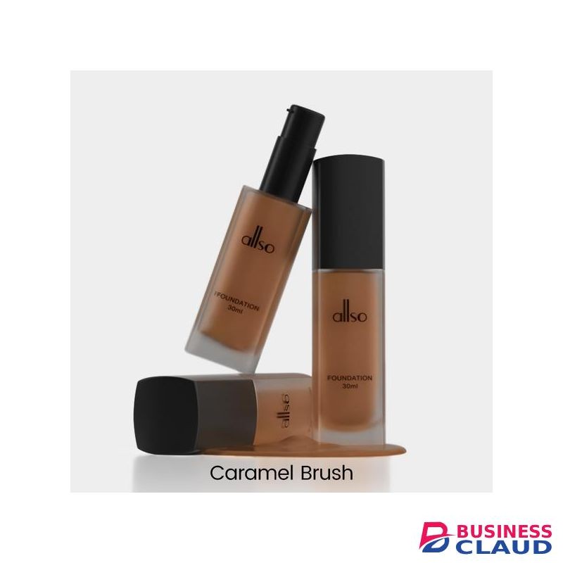 Allso Poreless Soft Matte Longwear Foundation, Caramel Brush