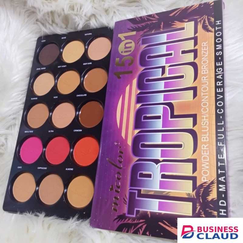 Micolor 15 in 1 Powder Blush Contour Bronzer Tropical Power Pallete