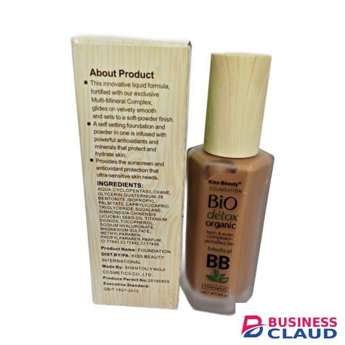Kiss Beauty Bio Detox Organic Foundation-60ml