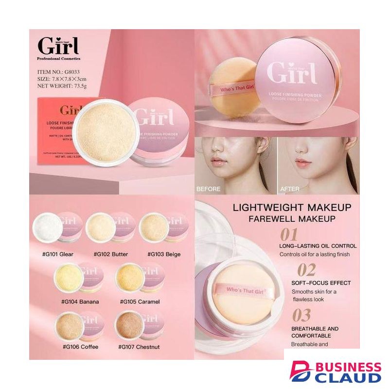 Girl Loose Finishing Powder with mattte oil control with sponge