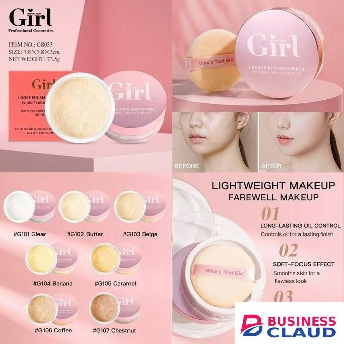 Girl Loose Finishing Powder with mattte oil control with sponge