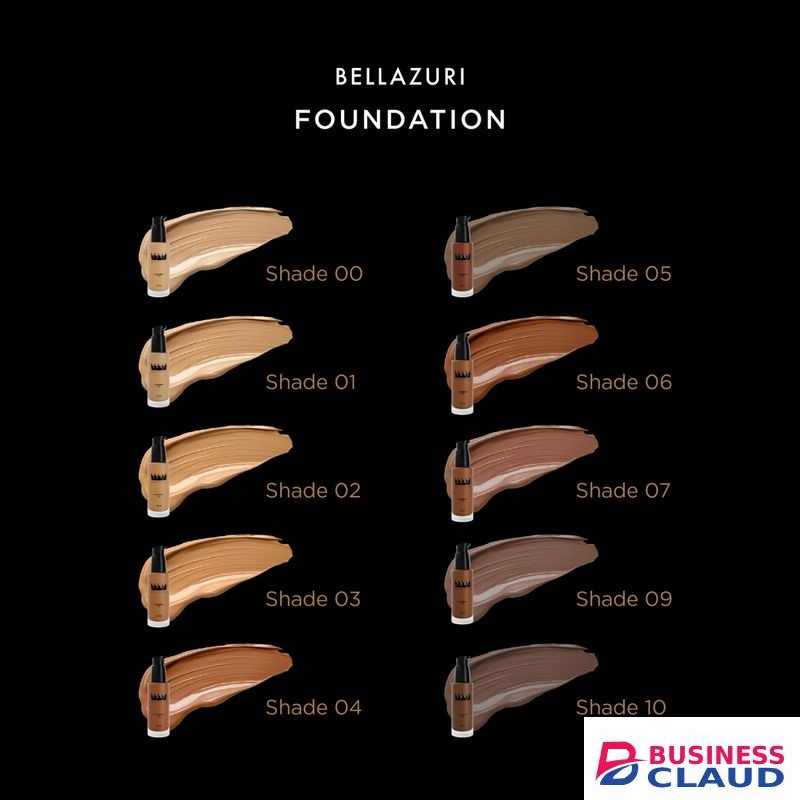 BELLAZURI Foundation Shade 04 – Breathable, Buildable Coverage, Silky Finish, Lightweight, 10HR Stay