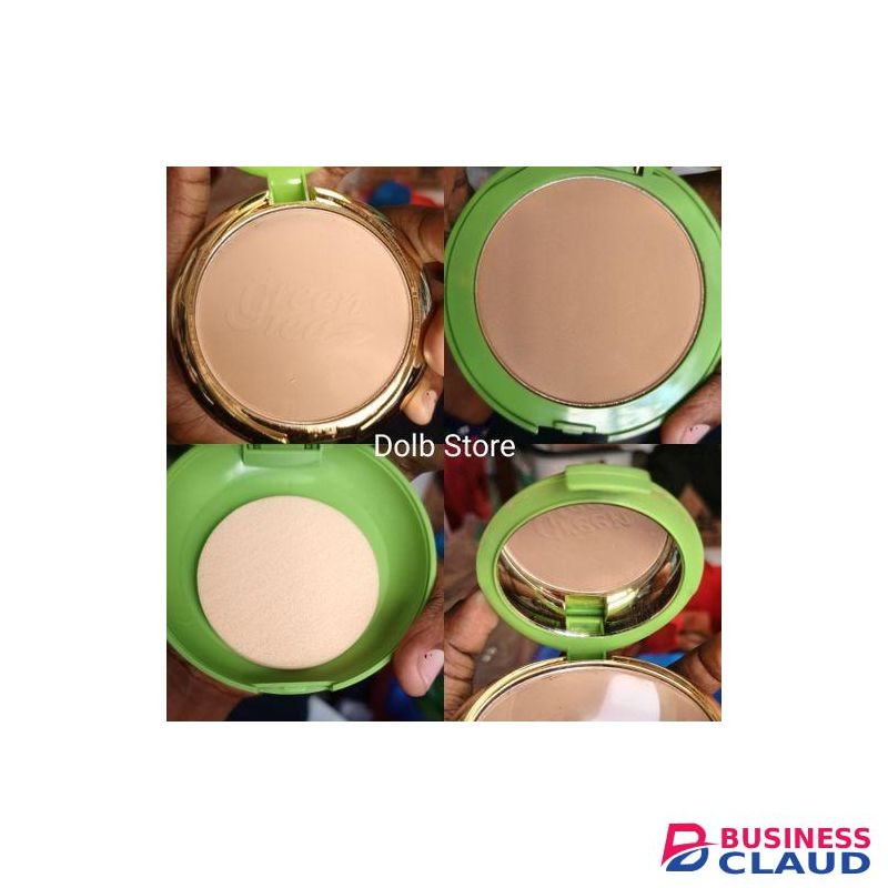 Kiss Beauty Bb Kiss Beauty 2in1 Flawless Matte Finish Powder Green Tea Two Way Powder