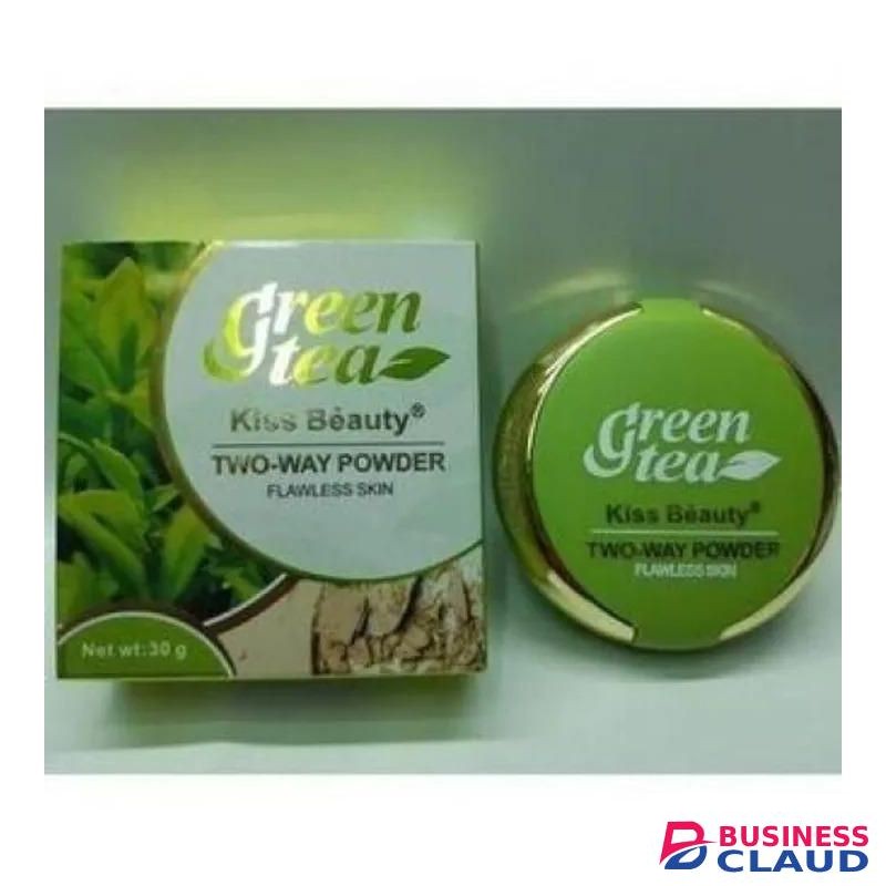 Kiss Beauty Bb Kiss Beauty 2in1 Flawless Matte Finish Powder Green Tea Two Way Powder