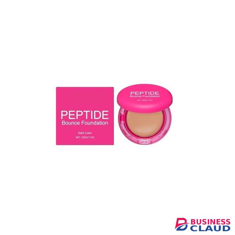 Peptide Bounce Balm Foundation, Blur Fine Lines, Smooths Texture, Buildable Medium Coverage and Line Blurring ,For All Skin Types,Shade (Deep)