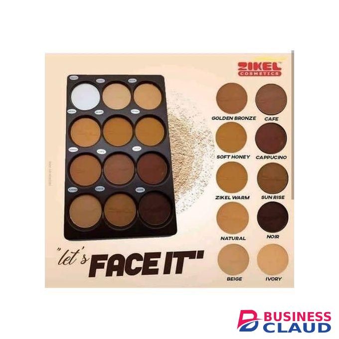 Zikel FACE IT CONTOUR AND POWDER PALLETTE -12colors.
