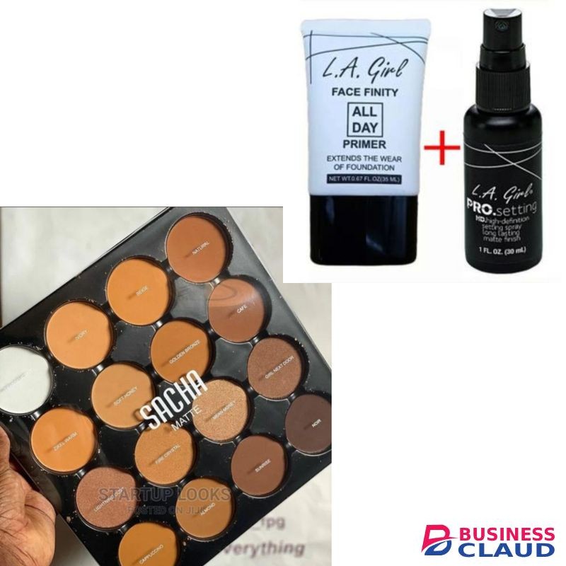Sacha POWDER CONTOUR PALETTTE , SETTING SPRAY , PRIMER