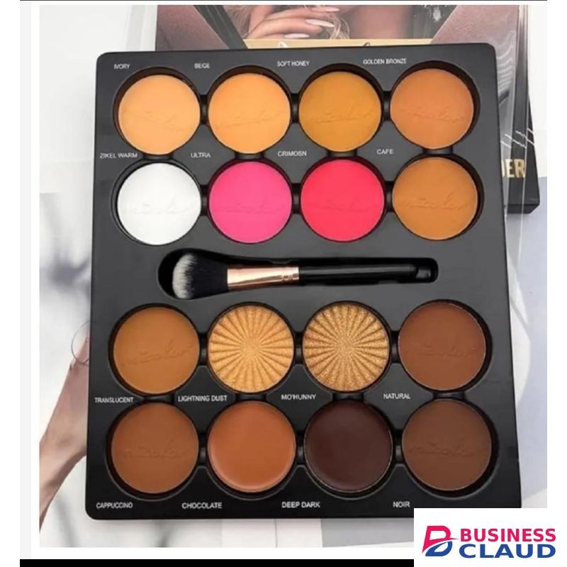 Micolor 16 colours blusher highlighter concealer powder palette