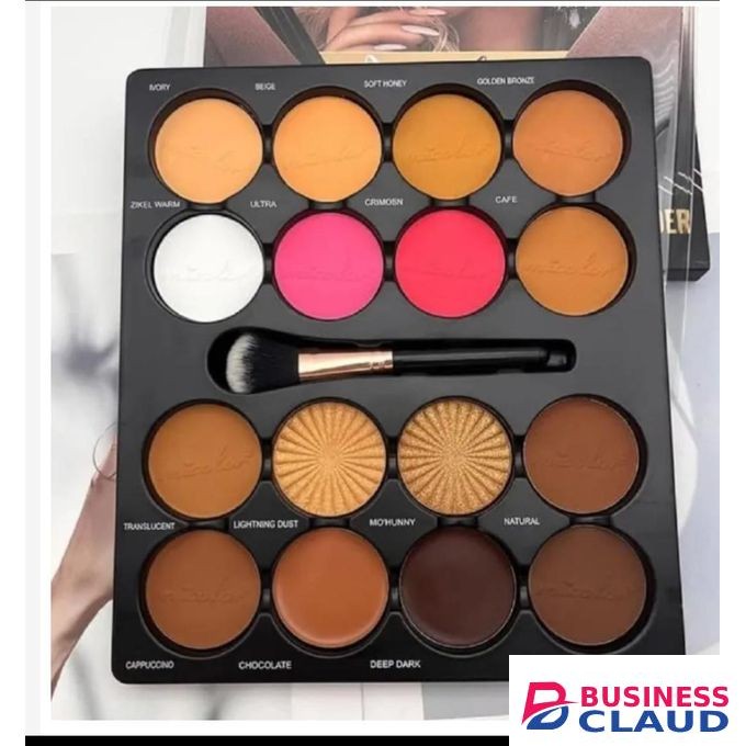 Micolor 16 colours blusher highlighter concealer powder palette