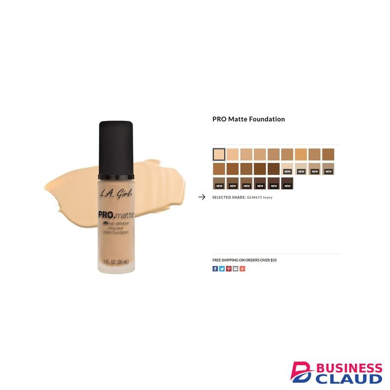 L.A Girl Pro Matte Foundation - Chestnut, 1Fl. Oz.