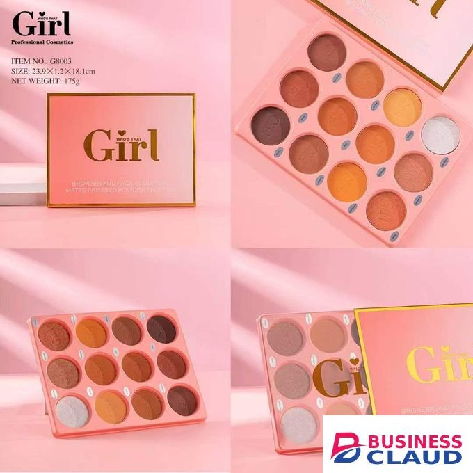 WHO'S THAT Girl 12 in 1 contour,powder palette