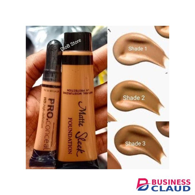 Sleek Matte Poreless Liquid Foundation+L.A Girl Concealer