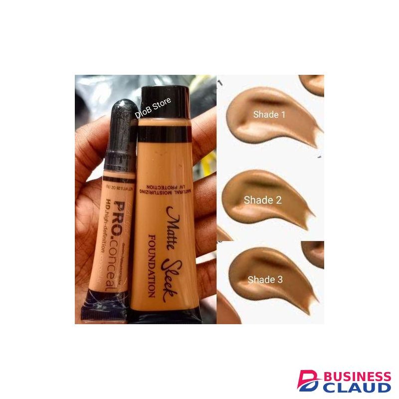 Sleek Matte Poreless Liquid Foundation+L.A Girl Concealer