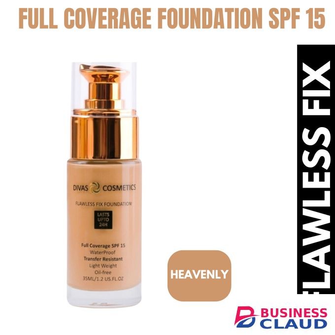 Divas cosmetics 24 HR Flawless Fix Foundation SPF 15, 35 Ml - Heavenly
